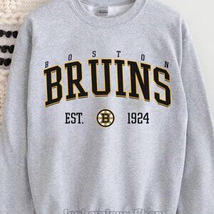 Boston Bruins Est 1924 Ice Hockey Shirt Sweatshirt Retro Boston Bruins Sweater